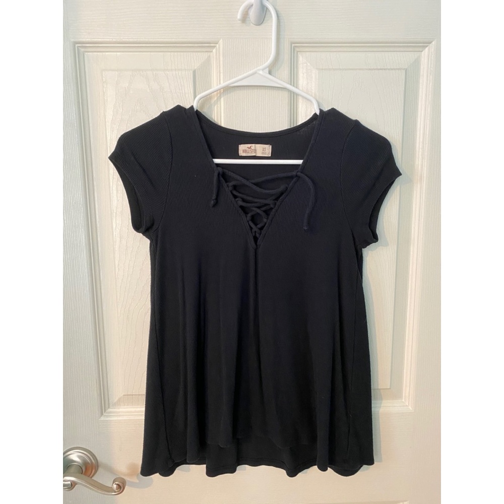 Girls Navy Blue Tie Shirt
